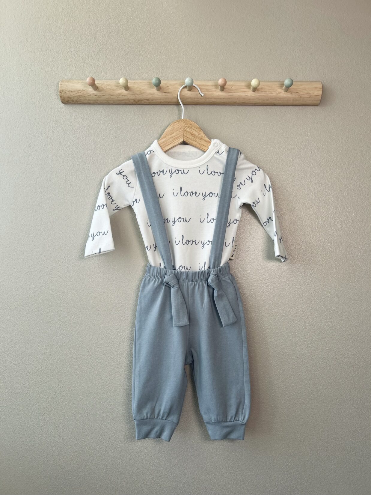 Kaheosaline komplekt "i love you"